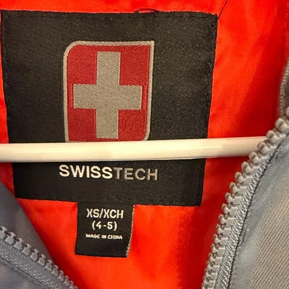 Swiss Tech Gray and Black Jacket with Red Highlights - Picture 3 of 4